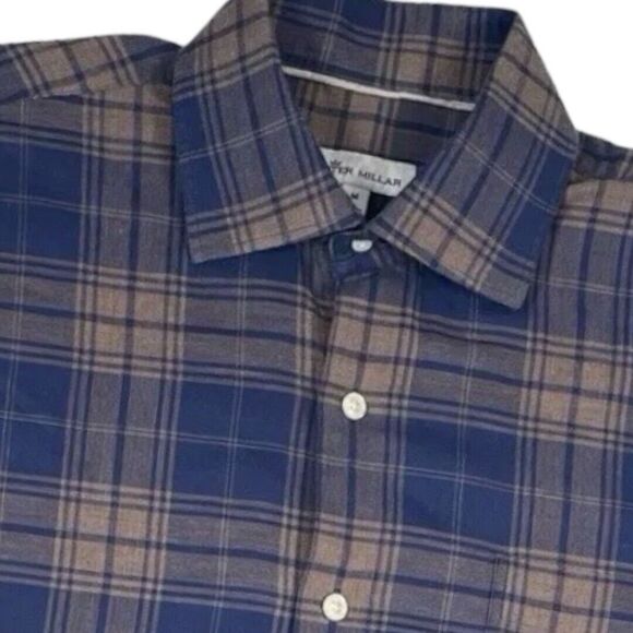 Peter Millar Crown Sport Autumn Soft Thompson Long Sleeve Button Up Shirt Sz M - Picture 1 of 6